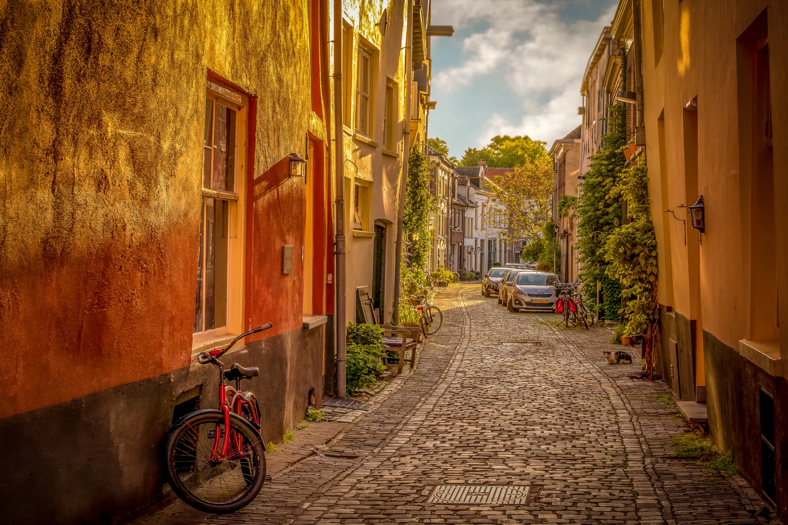De mooiste straat van Zutphen in de zon