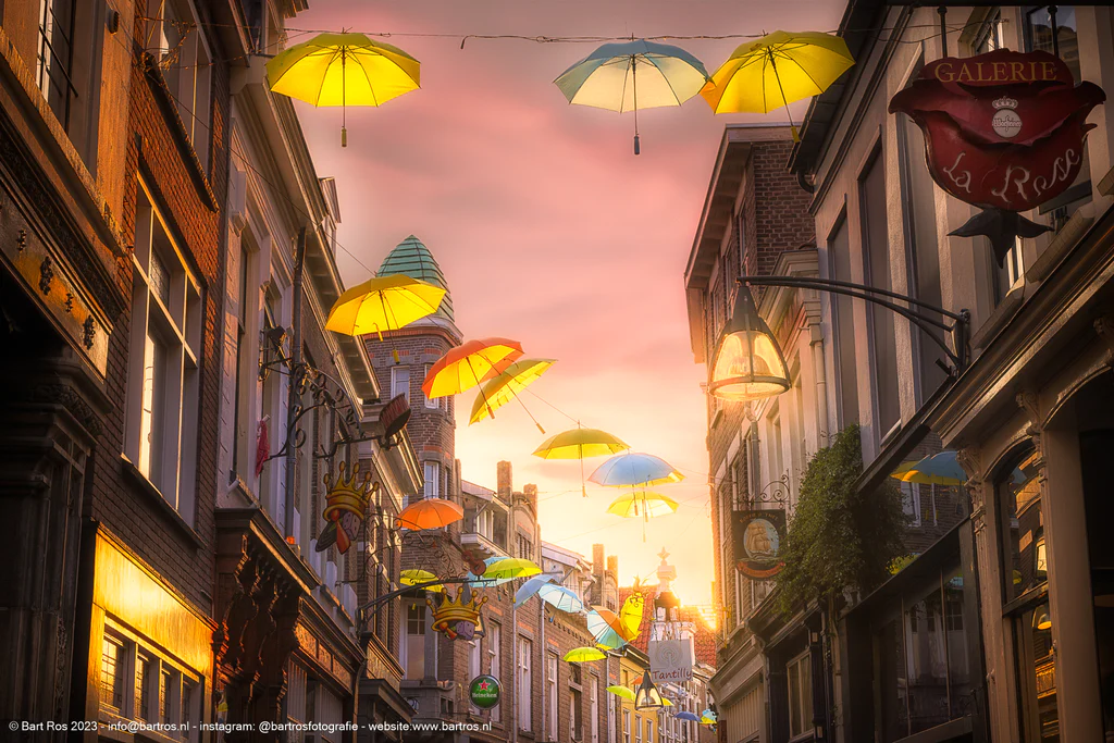Kleurrijke Paraplu's in Deventer