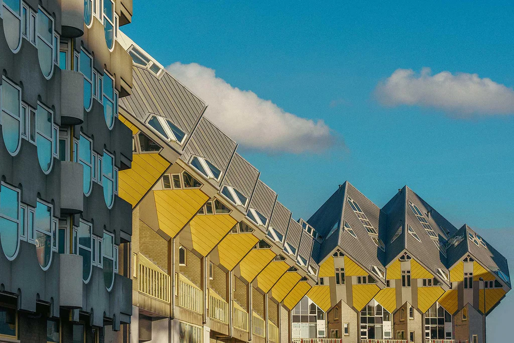 Kubus woningen in rotterdam architectuurfoto